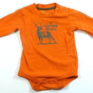 Carhartt Baby's Long Sleeve Orange Future Hunter One Piece Bodysuit 9M